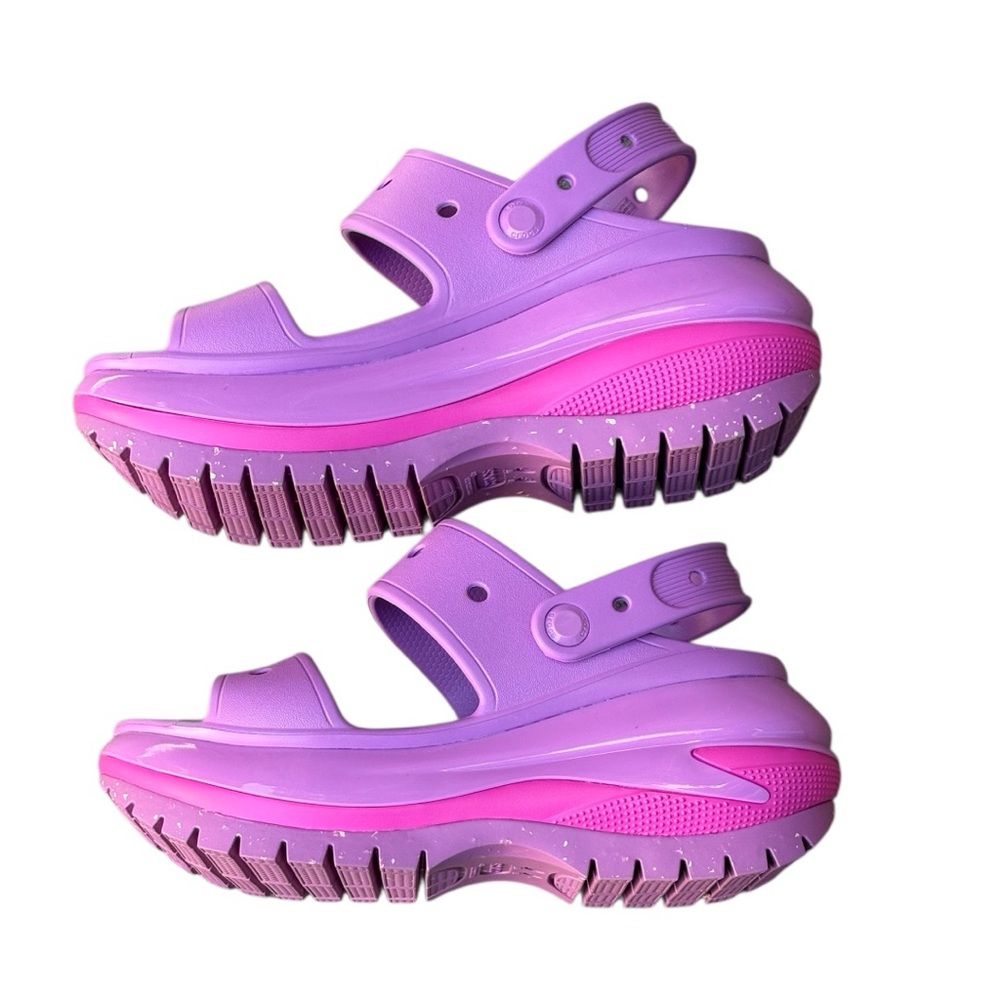 CROCS Purple and Pink Platform Sandals